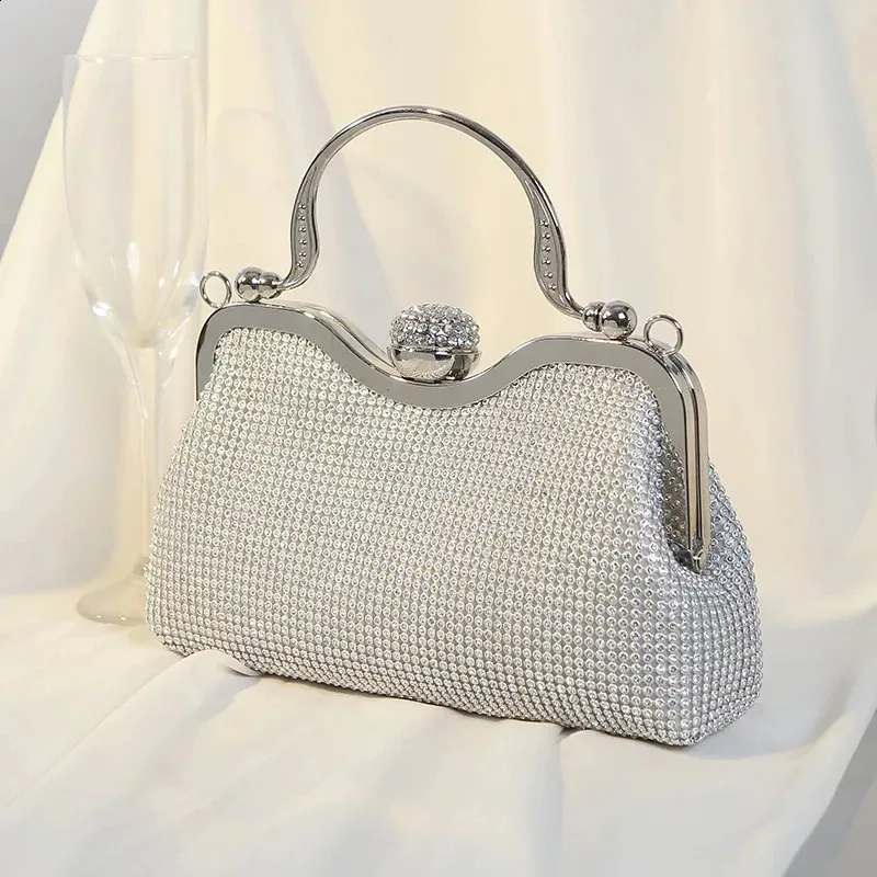 Γυναικεία Βραδινή Τσάντα Dia Messenger Γυναικείο Sier Πορτοφόλι Γάμου για Πάρτι, Δεξιώσεις, Μαύρο, Χρυσό, Bolsas Mujer 240827_voghion.com