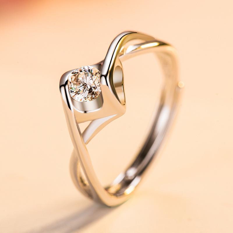 Paar weibliche Diamant simuliert Zirkon offene Hochzeit Kwai aggressive Live-Übertragung Herrenring_voghion.com