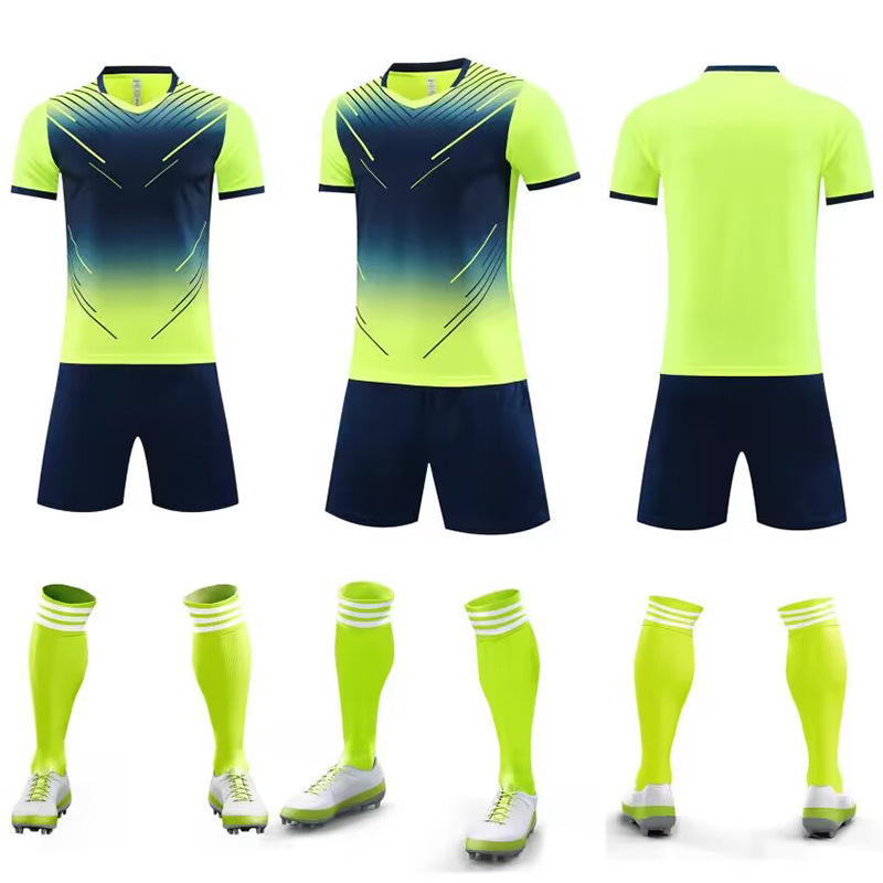 Bedrukte wedstrijdtraining de Speed Student Games, korte mouwen kindervoetbalshirt set voor heren_voghion.com