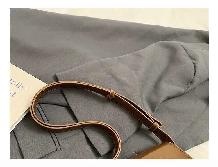 Teksturowane torby typu crossbody z PU dla kobiet, solidne, miękkie, z klapką, na ramię, duża pojemność, kwadratowe dojazdy do pracy_voghion.com