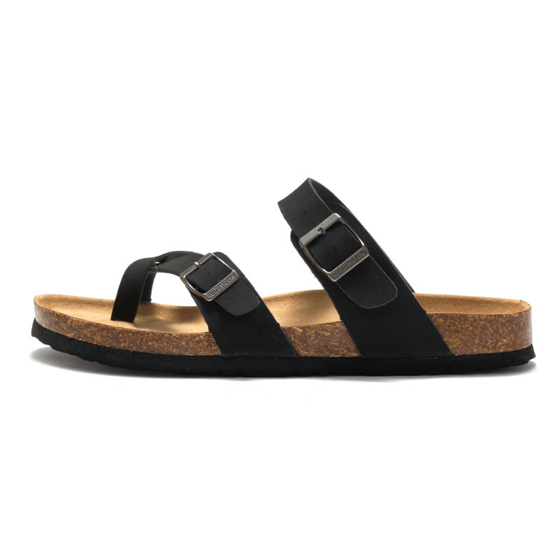 Ruizu 2024 autumn and summer new women's cork slippers trendy men's sandals couple beach shoes cork outdoor wear_voghion.com