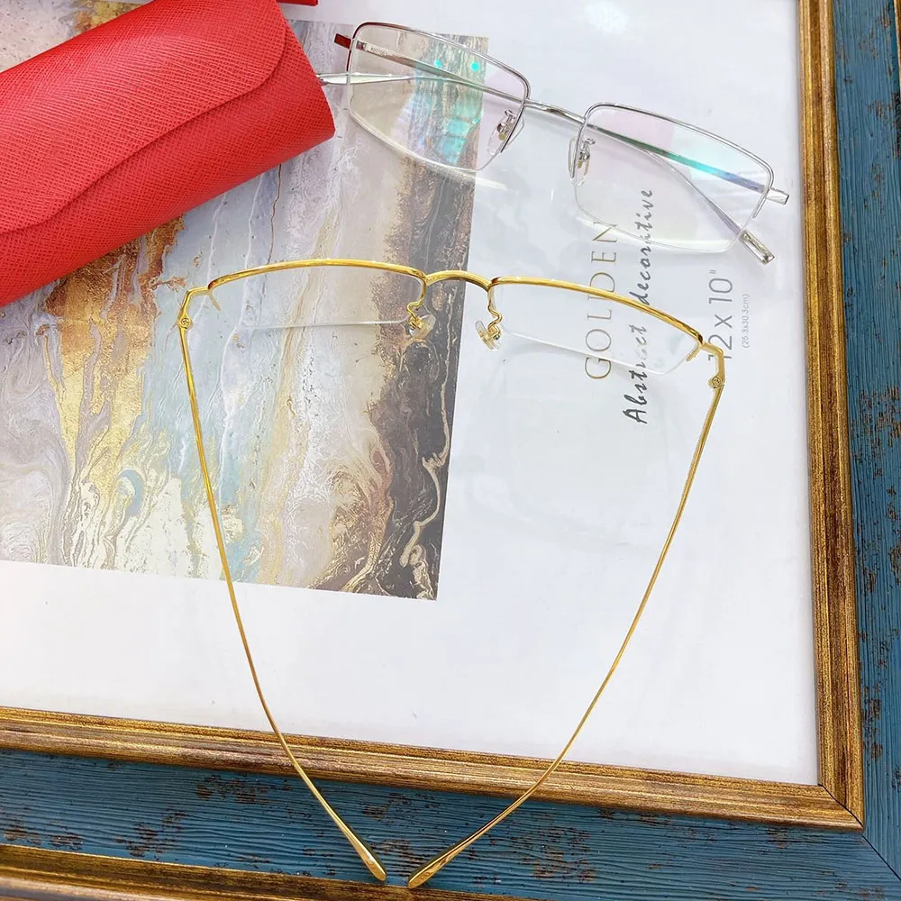 designer sunglasses Women men Titanium Eyeglasses frames Full Frame Mixed Color Golden Ornamental eyewear accessories_voghion.com
