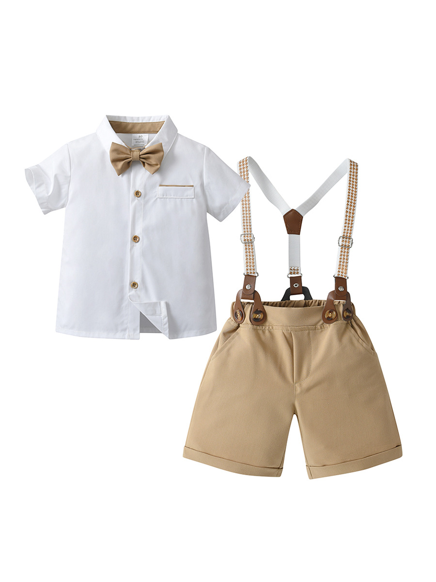 Mother&Kids Overalls two-piece boy summer suit baby suit Summer gentleman children suit_voghion.com