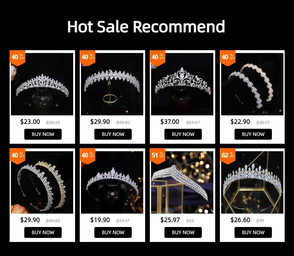 Bijoux TAZIRN Petites couronnes de mariée florales en zircone cubique Diadèmes faits à la main en CZ Coiffe de mariée Bal Fête d'anniversaire_voghion.com