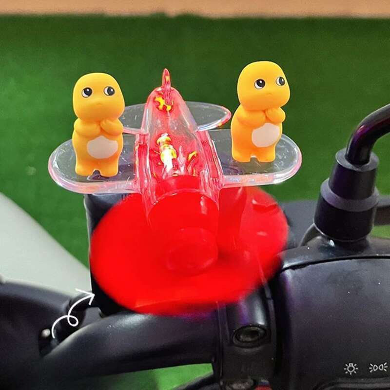 Electric Bike Decoration Glowing Small Airplane Ornament Cute Cartoon Milk Dragon Motorcycle Electric Scooter Wind_voghion.com