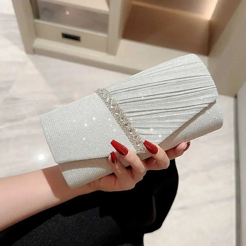 Pochette à paillettes pour femme, sac à main de soirée, de banquet, de soirée, de mariage, portefeuille Y241019_voghion.com