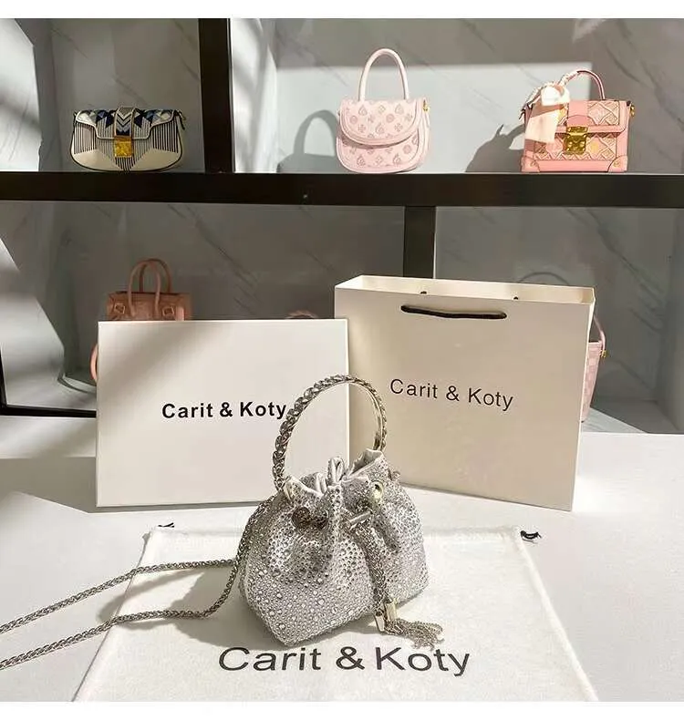 Glitter Shiny Dias Abend Metall Ring Griff Eimer Frauen Handtasche Hochzeit Party Kupplung Geldbörse Schulter Umhängetasche_voghion.com