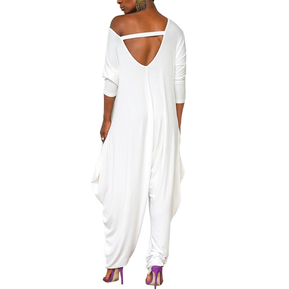 Women's plus size loose casual romper_voghion.com
