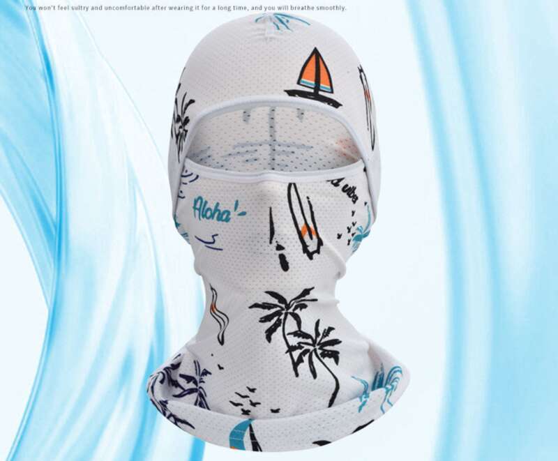 Capacete de secagem rápida, protetor solar de seda gelada, máscara facial resistente a raios UV, fresco, secagem rápida, capacete respirável para atividades ao ar livre_voghion.com