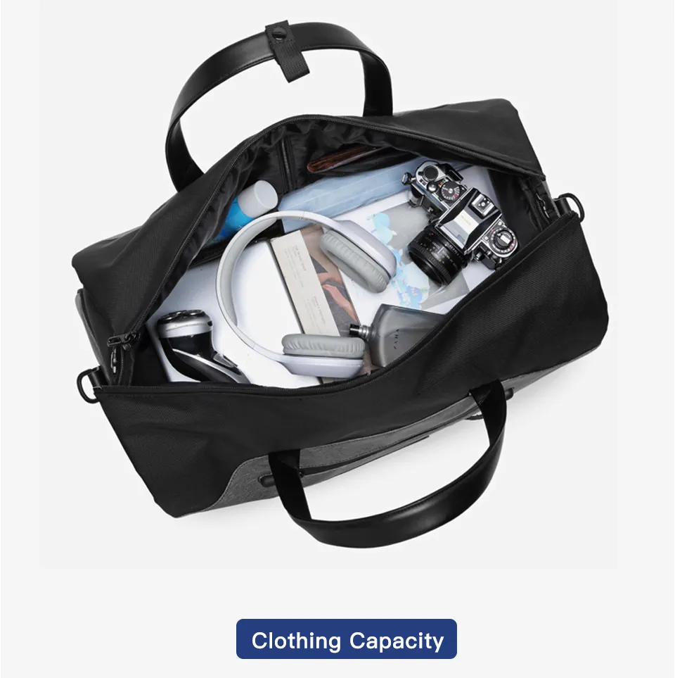 Business Multifunction Men Suit Storage Large Capacity Lage Handbag With Shoes Pocket Male Travel Duffel Bag_voghion.com