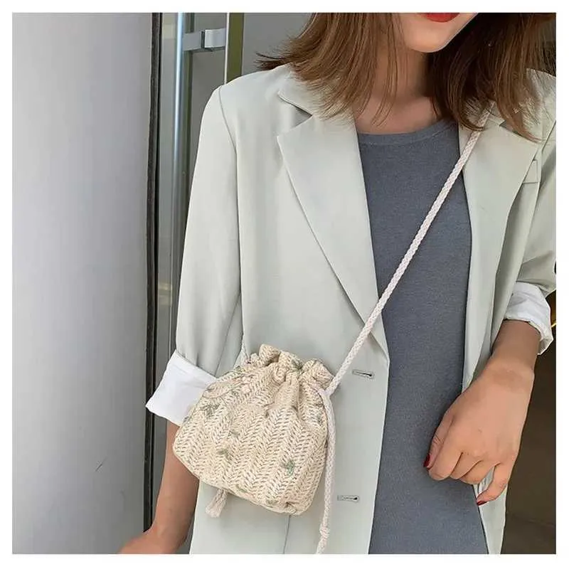 Fi small S hoe Wen Drstring Str spiaggia wer borsa da ricamo donna pizzo dieci carattere borsa da viaggio Y241026_voghion.com