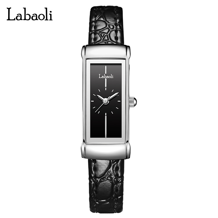 Relógio de quartzo feminino quadrado elegante e simples da marca Labaoli_voghion.com