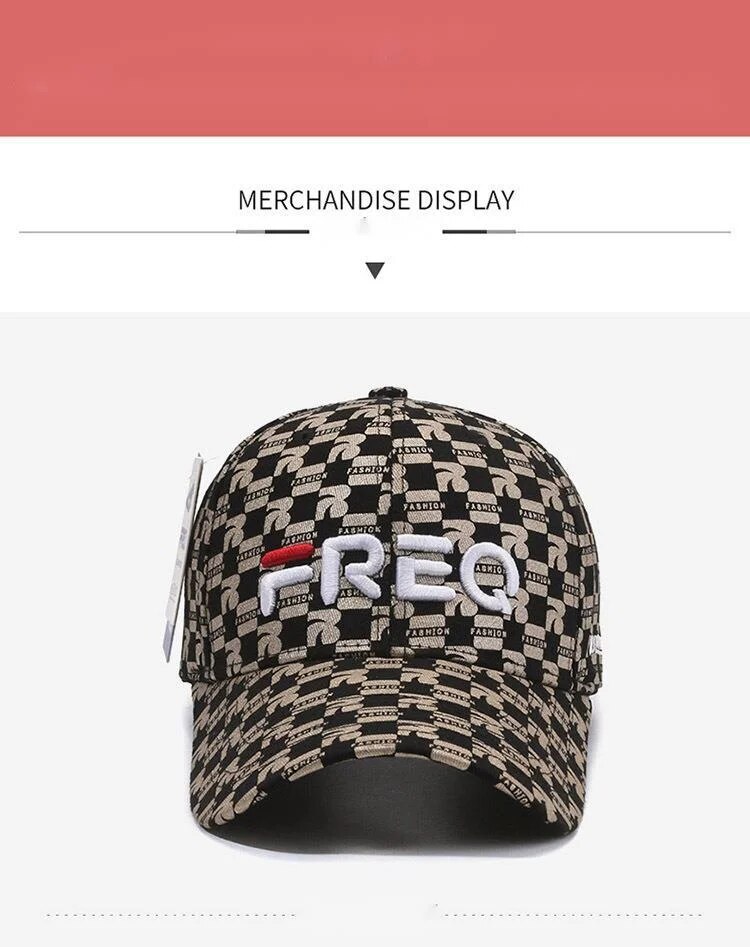 Baseball Men's Summer FREQ Letter Duck Tongue Hat Spring and Autumn Show Face Small Fashion Trend Sunshade, Sunscreen,_voghion.com