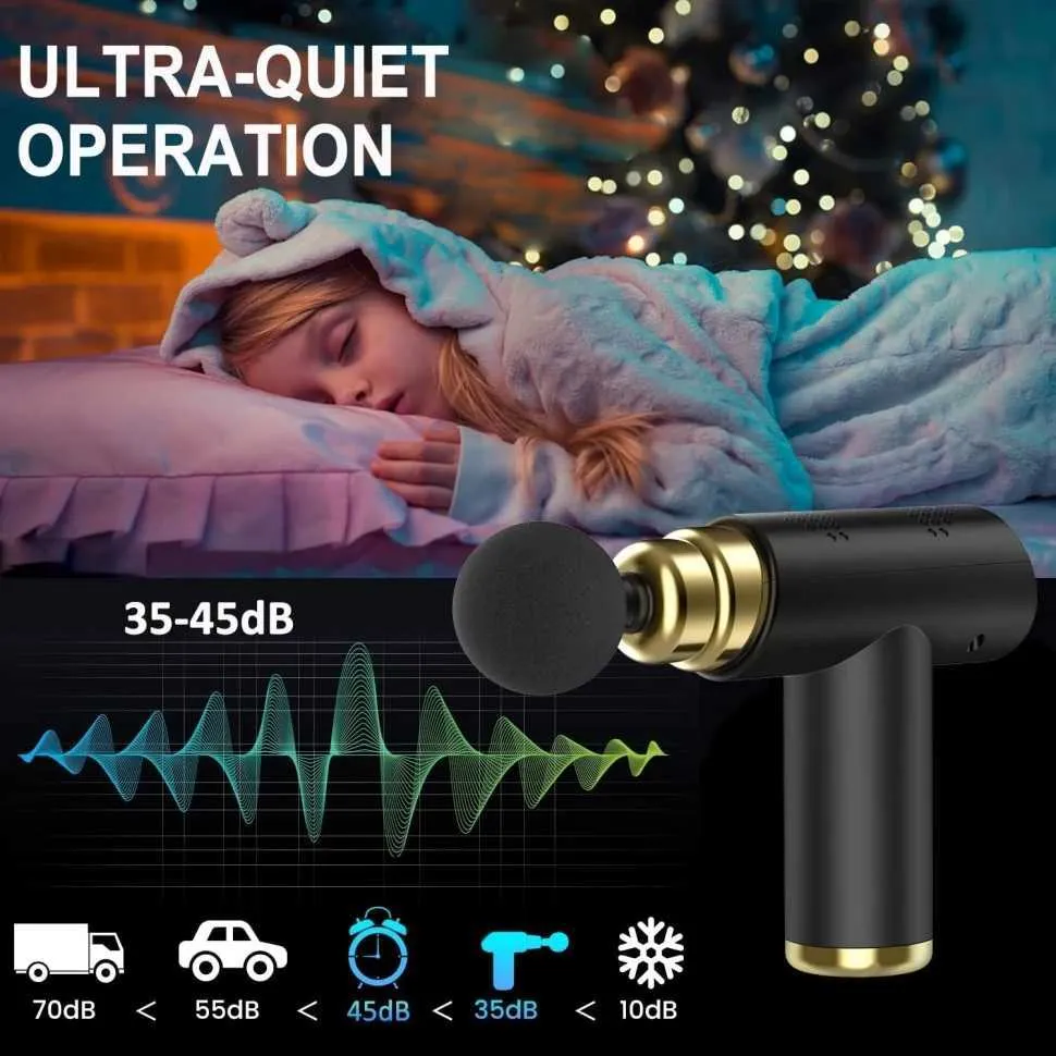 6-Speed Massage Gun - 4 Heads｜Shoulder/Leg Pain Relief_voghion.com