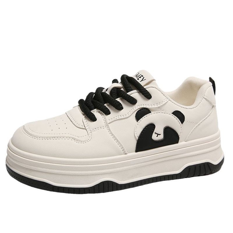 Tablero de panda de cuero para mujer en primavera de 2024, nuevo bizcocho versátil para mujer para deportes, ocio, ligero, grueso_voghion.com