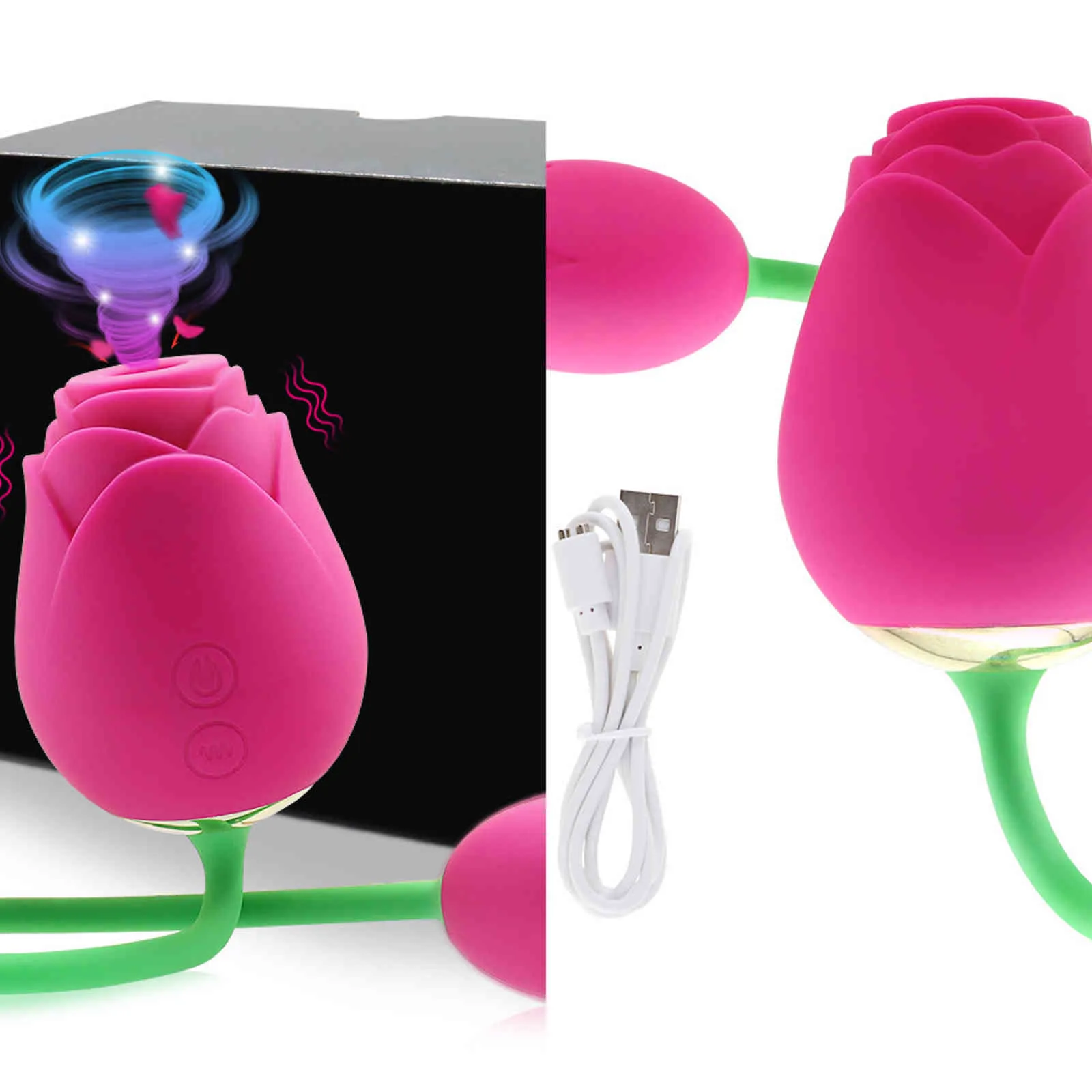 NXY Vibrators Rose Shape Clitoral Sucking Vibrator Powerful Clitoris Stimulator Vacuum Female Love Vibrating E_voghion.com