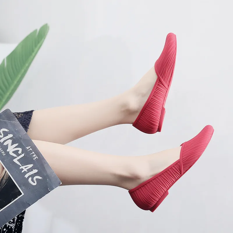 New Low-top Waterproof Rain Boots Women Summer Adult Work Rubber Fashion Jelly Shoes Non-slip Shallow Toe Sandals_voghion.com