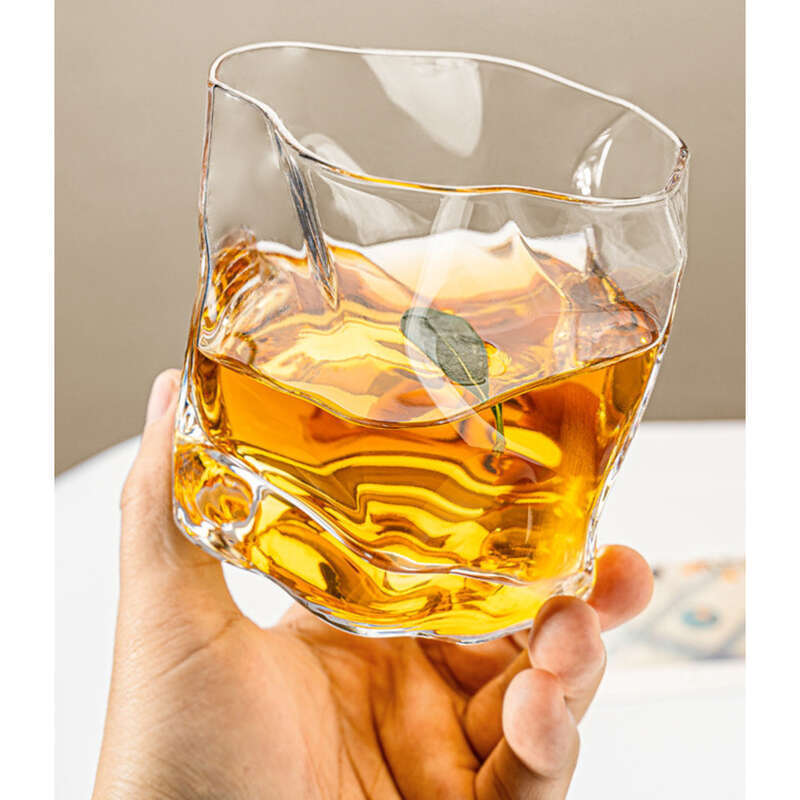 viski Vesi Origami Twist Glass, Juice Milk Beverage Glass_voghion.com