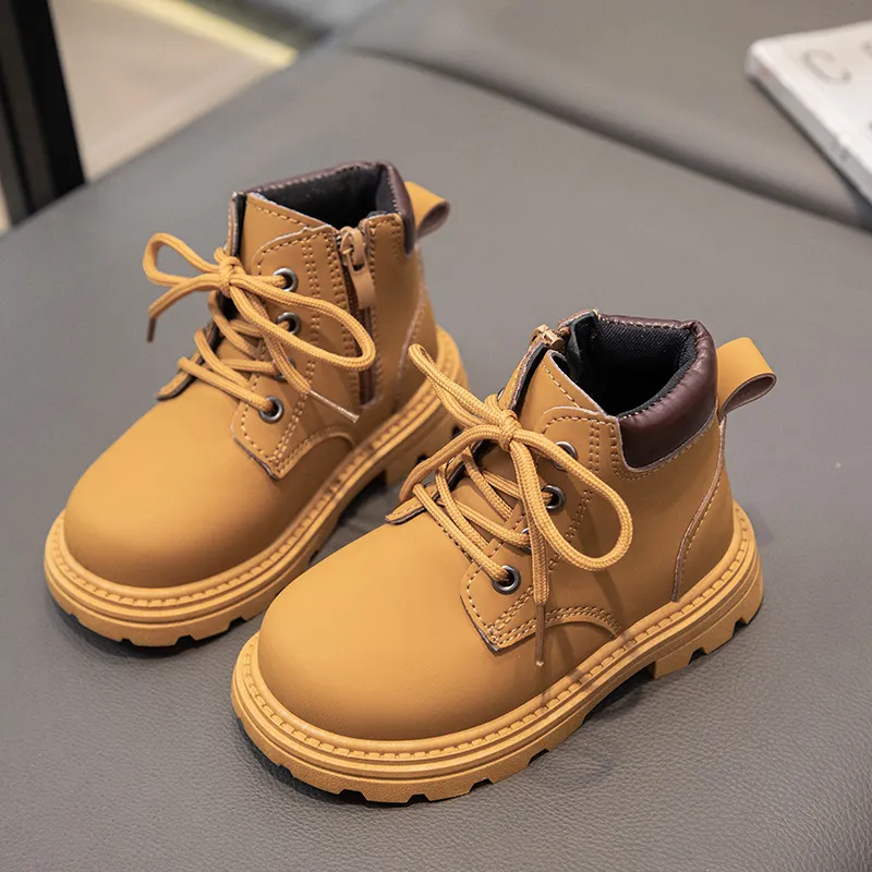 Baby Short For Boys Autumn Winter Children Leather Happysteps Fashion Toddler Girls Boots Anti Slip Kids Snow Shoes_voghion.com