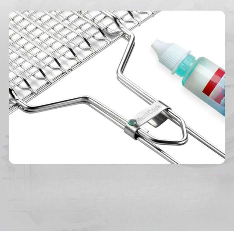 【 94 % positive Bewertungsrate 】 Fire Shepherd 304 Edelstahl Grillfisch-Clipnetz, Grillroste, Schienen, Barbecue_voghion.com