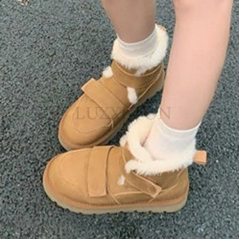 Round Toe Mid Cut Thick Soled Snow Provide Warmth Comfort And Sofess Solid Color Women Boots Are Casual Fashionable_voghion.com
