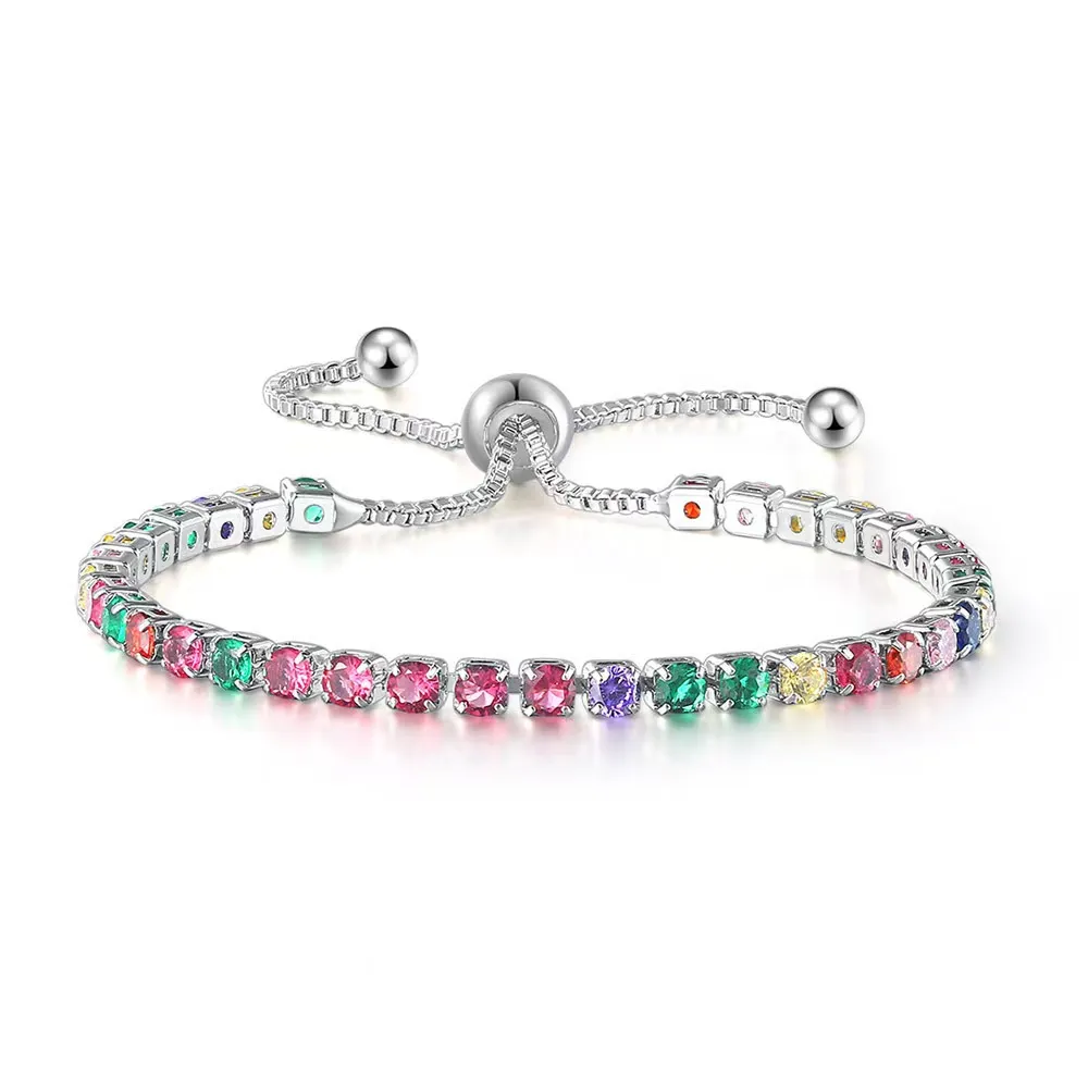 Multi-color Adjustable Charm Bracelet For Women Gold Stainless Steel_voghion.com
