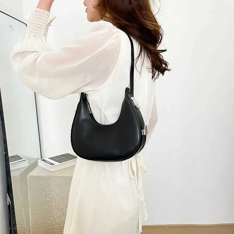 Borsa a tracolla semplice da donna in pelle PU con tracolla alla moda Y241115_voghion.com