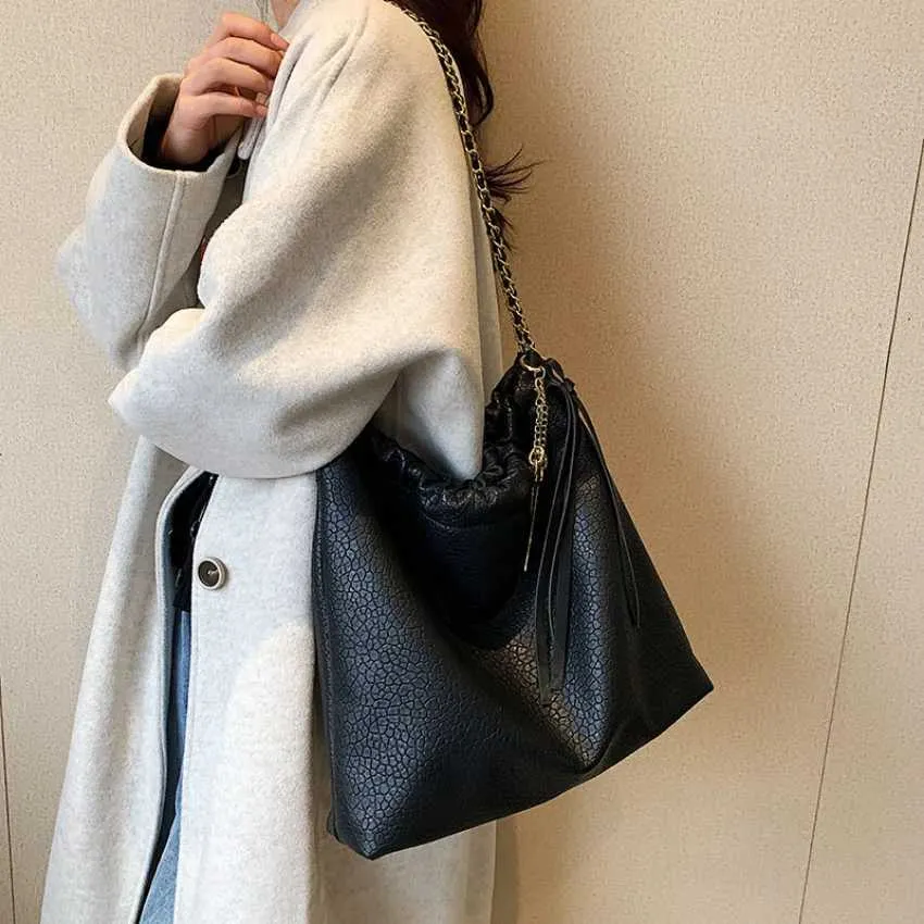 Borsa a tracolla da donna, borsa a mano con catena dorata, borsa a tracolla per ragazze, tasca da ufficio, grande capacità_voghion.com