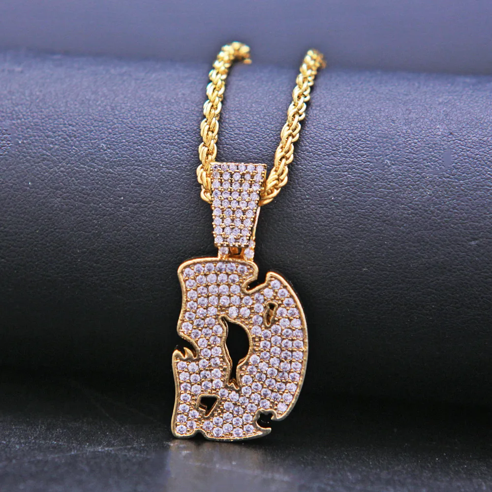New personalized Diamond A-Z Initial Letter Custom Name Pendant Necklace Iced Out CZ Gold Plated Hiphop DIY Jewelry for_voghion.com