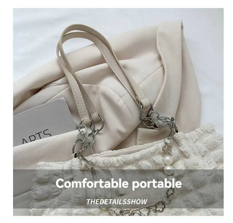 Warm Bedding Fi Bubbles Cloud Shoder Large Capacity Bag Bucket Designer Folded Handbag Y241026_voghion.com