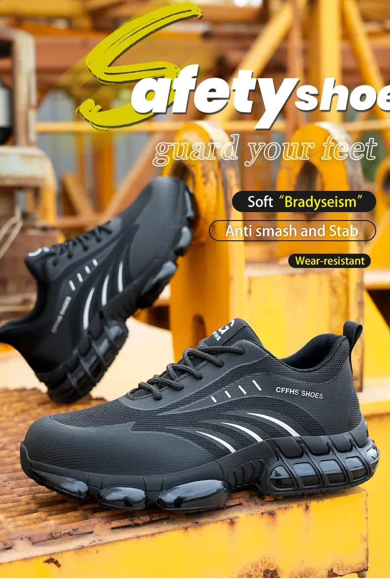 Chaussures de sécurité respirantes, légères et confortables, anti-écrasement et anti-perforation 250122_voghion.com
