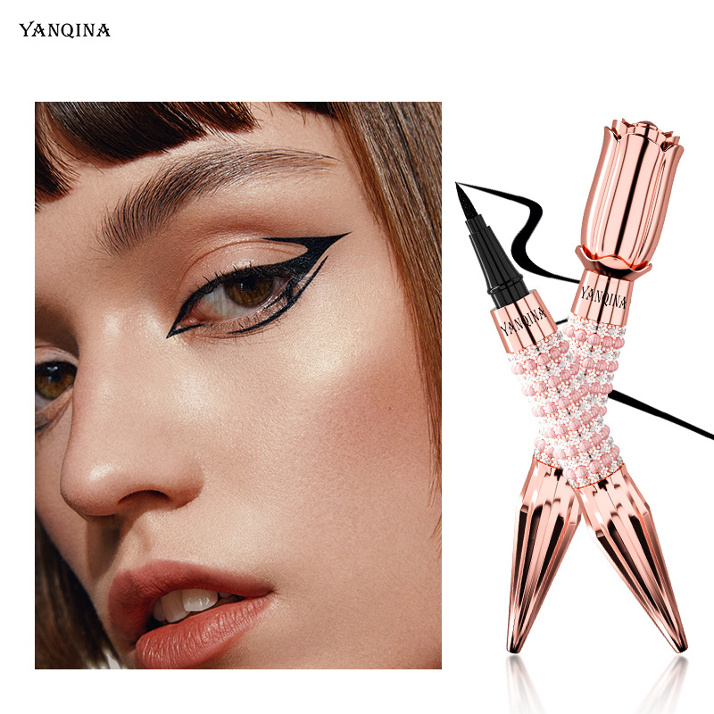 YANQINA Yanqina Scepter su geçirmez, tere dayanıklı, serin siyah renkli eyeliner sıvı kalem_voghion.com