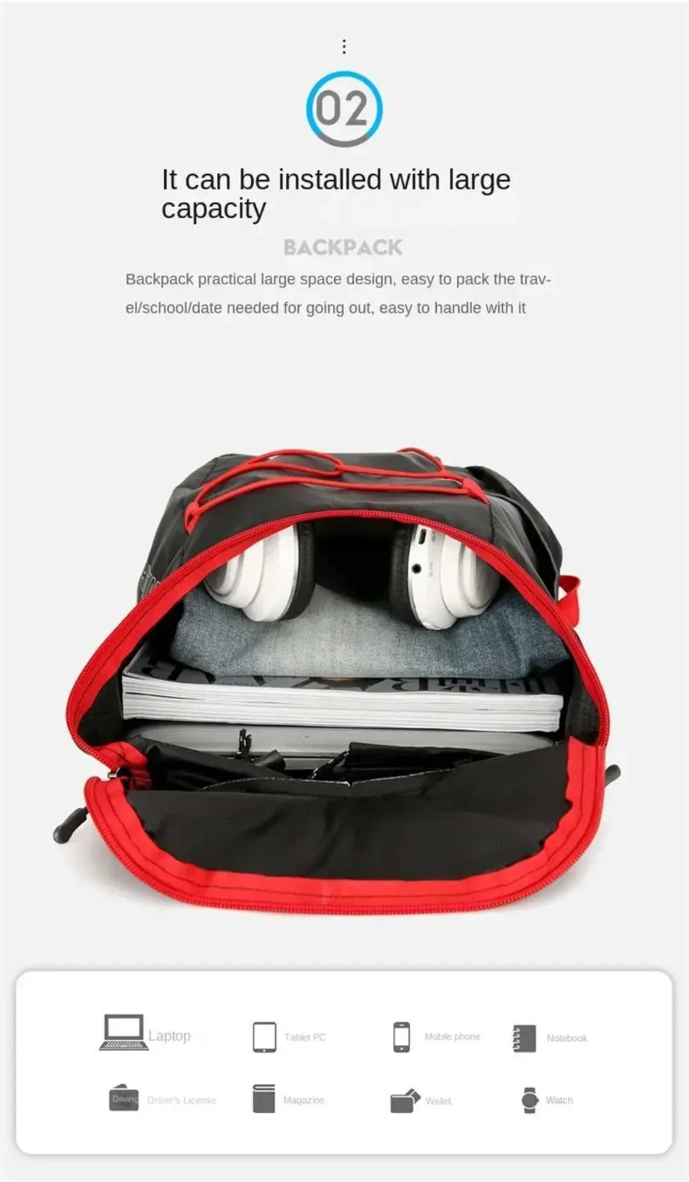 Sac à dos pliable imperméable unisexe d'extérieur grande capacité portable camping randonnée voyage sac à dos loisirs hommes femmes_voghion.com