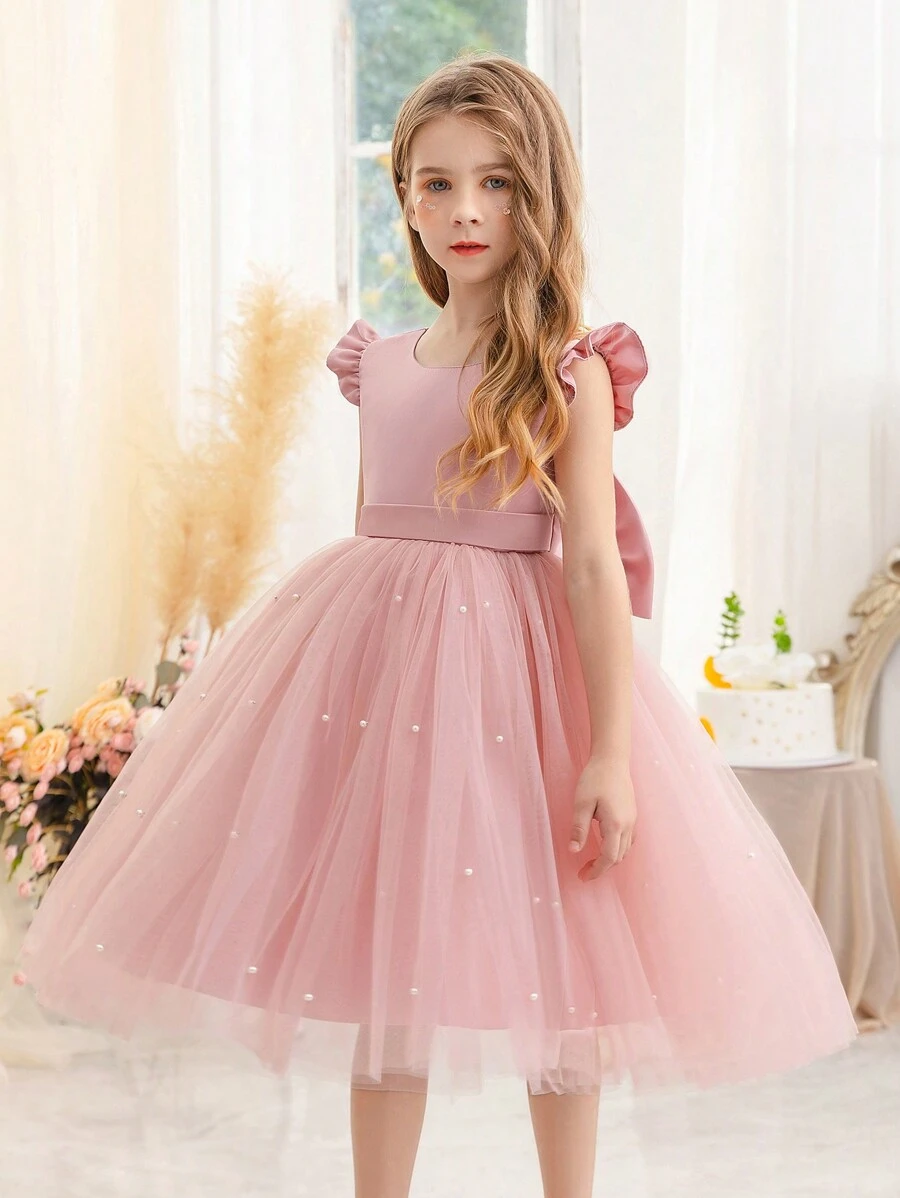 Girls Christmas Party Dress, Children's Birthday Ball Dress, Christmas, Casual_voghion.com