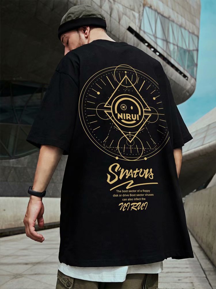 Trendy 3D printed half ins China-Chic loose large T-shirt rabbit short sleeve t-shirt men's summer hip-hop_voghion.com