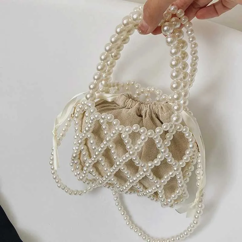 Borsa a mano retrò con perline e borsa a tracolla per donna_voghion.com