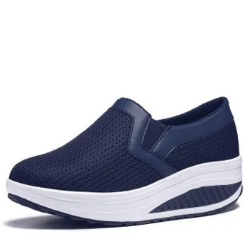 Women's Mesh Breathable Loafers Round Toe Casual Rocking Shoes_voghion.com