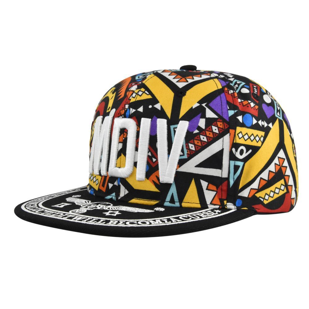 MDIV - Bedruckter Baseballhut mit flacher Krempe für Kinder, personalisierbar, Hip-Hop-Truck-Fahrer, Street-Dance-Netzhut, Größe L_voghion.com