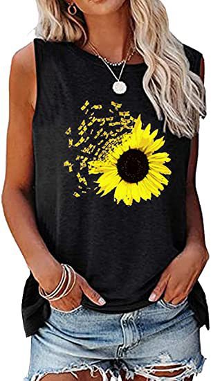 Gilet senza maniche da donna con stampa pioggia arcobaleno_voghion.com