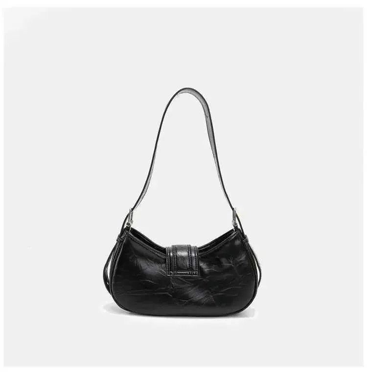 Sacs à main tendance Y2K pour femmes, sacoches à bandoulière en cuir PU noir, sacoches sous les bras, portefeuilles, de haute qualité_voghion.com
