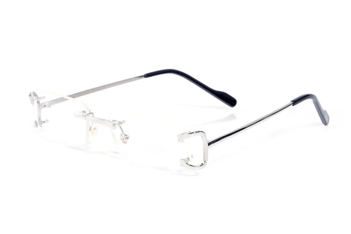 Carti Okulary przeciwsłoneczne męskie bezramkowe dla kobiet cartMetalowe okulary przeciwsłoneczne bez oprawek prostokątne okulary korekcyjne anty-Blu-ray_voghion.com