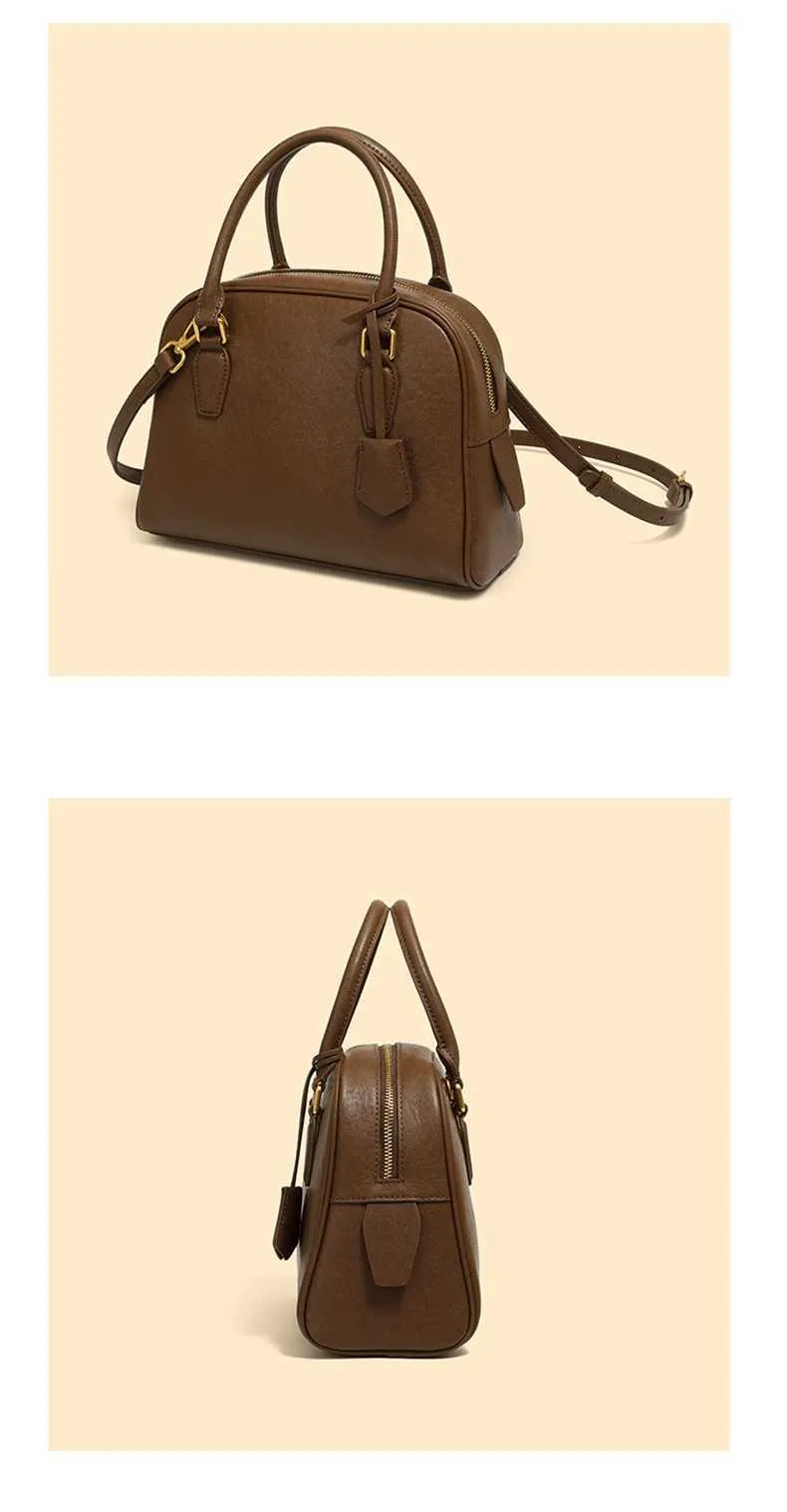 Echtes Leder Tote Handtasche Für Damen Designer Schultertasche_voghion.com