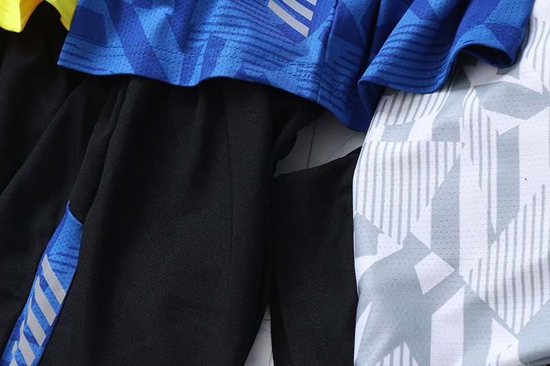 Ensemble de vêtements pour enfants, motif géométrique moyen et grand, 2025, t-shirt à manches courtes, ensemble deux pièces tendance pour garçons_voghion.com