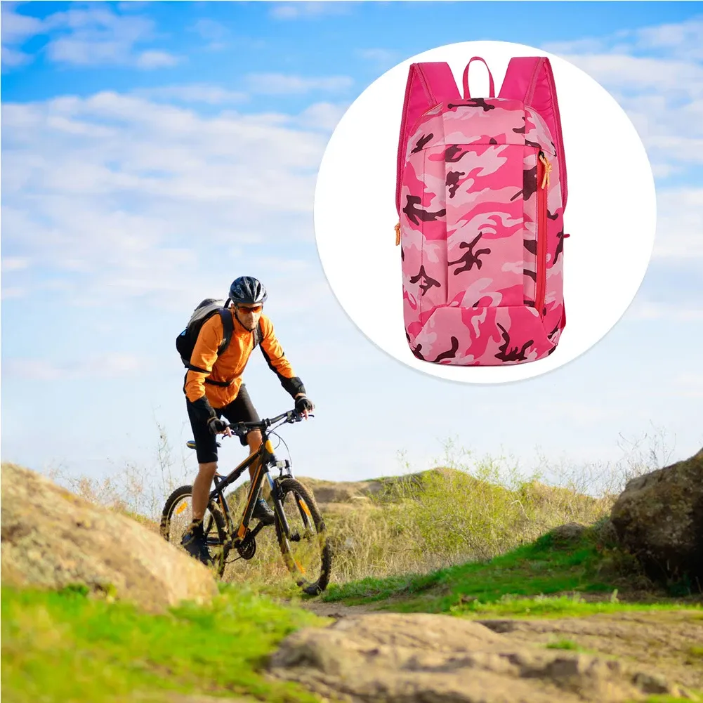 Outdoor Sports Lightweight Camouflage Backpack Travel Bag Zipper Adjustable Belt Camping Mountaineering Men Ladie_voghion.com