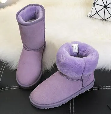 Damen Kurzschnee Aus 5825 Shearg Bootie Lässig Weiche Bequeme Schaffell Warm Halten Stiefel Schuhe mit Box Karte Staubbeutel_voghion.com