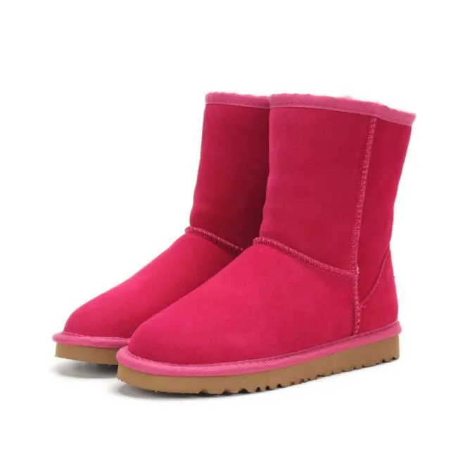 Damen Kurzschnee Aus 5825 Shearg Bootie Lässig Weiche Bequeme Schaffell Warm Halten Stiefel Schuhe mit Box Karte Staubbeutel_voghion.com