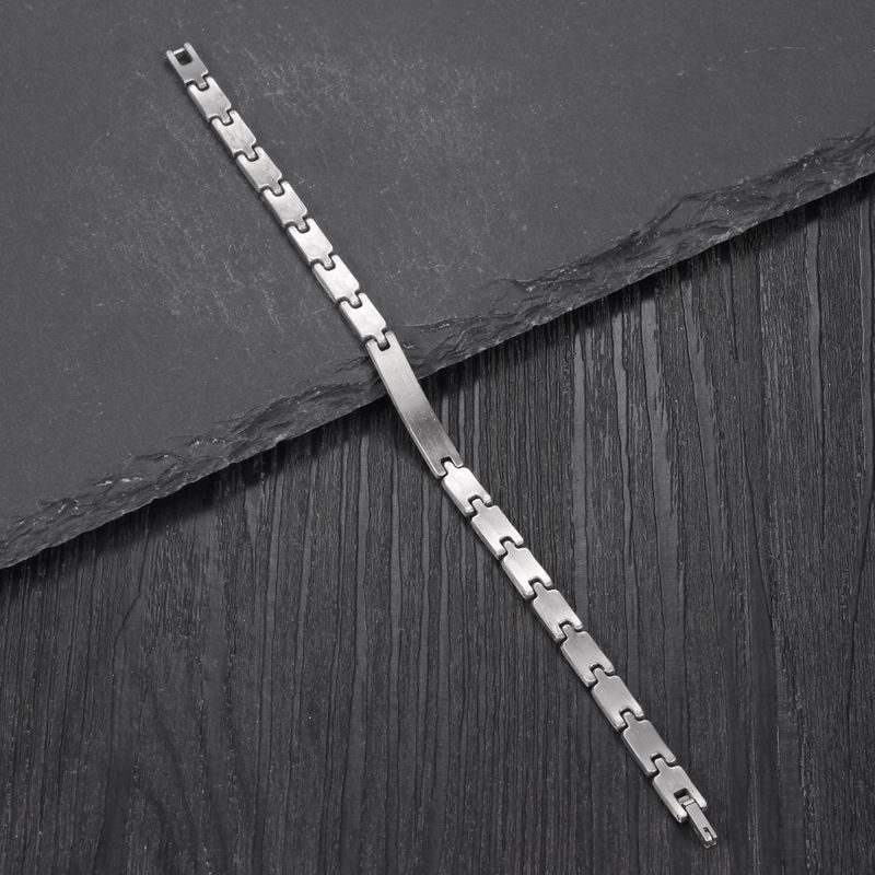 Braccialetti in acciaio inossidabile 304 tinta unita stile semplice casual in massa_voghion.com