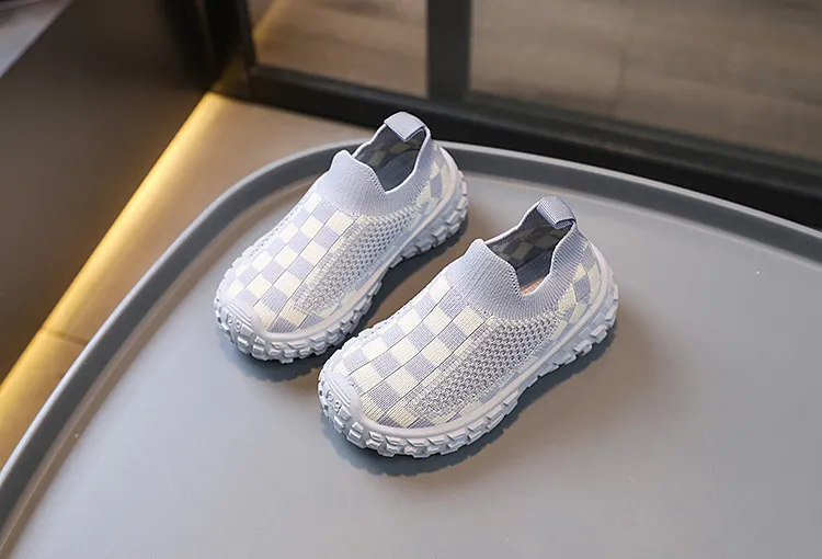 Sneakers Jenter Gutter Fritidssko Pustende netting Myke såler Happysteps Småbarnssko Størrelser US5c-US1y_voghion.com