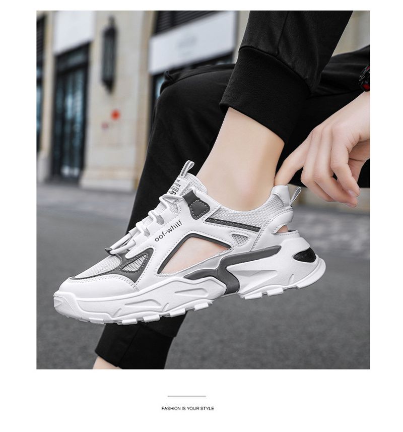 Sandalen Hären am Summer, atmungsaktiv, Outdoor, rutschfest, ausgehöhlt Casual Sports, Papp fir Teenager, déck Sohlen, séier_voghion.com