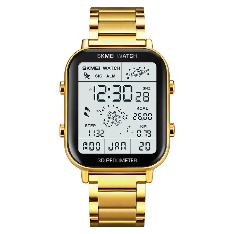 Moderne Digitale Led Sportuhr Für Herren Multifunktion Quadrat_voghion.com
